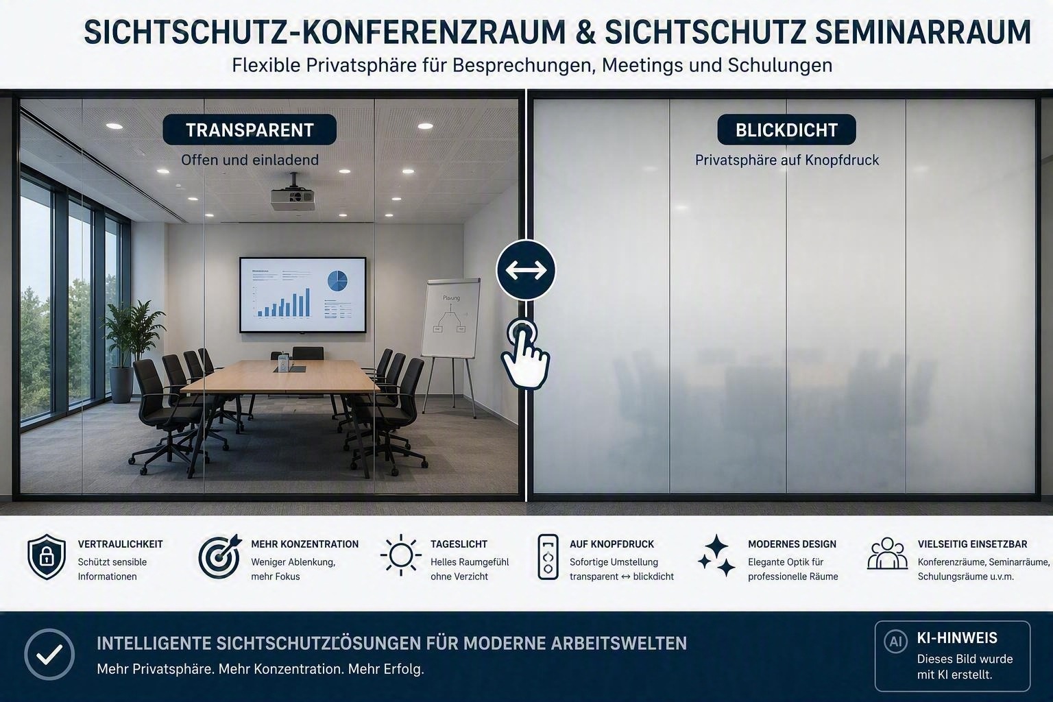 Sichtschutz-Konferenzraum & Sichtschutz Seminarraum